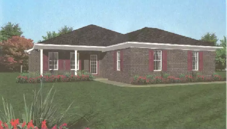 image of single story traditional house plan 7773